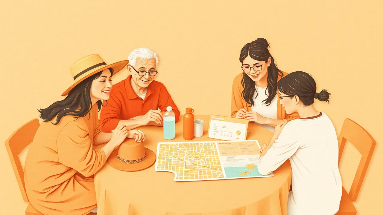 Gemeinsam durch die Hitze: ein Familienplan